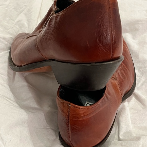 Vintage CODE West Brown Western Leather Ankle Boots - Picture 4 of 5